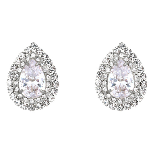 Oorbellen Chique Party Strass zilver