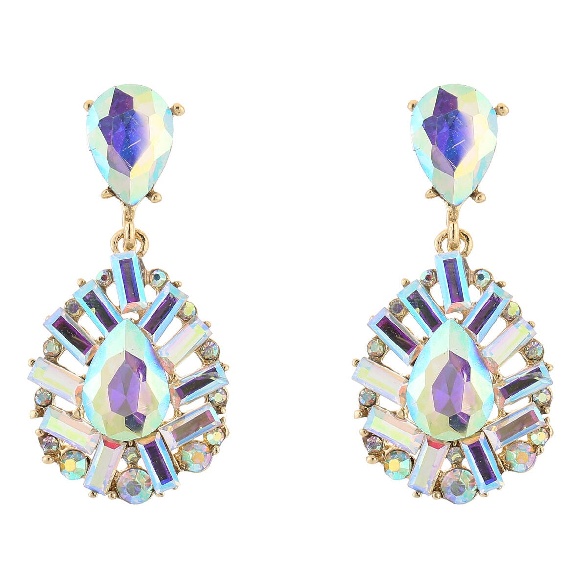 Oorbellen Crystal Party Rose goud multi