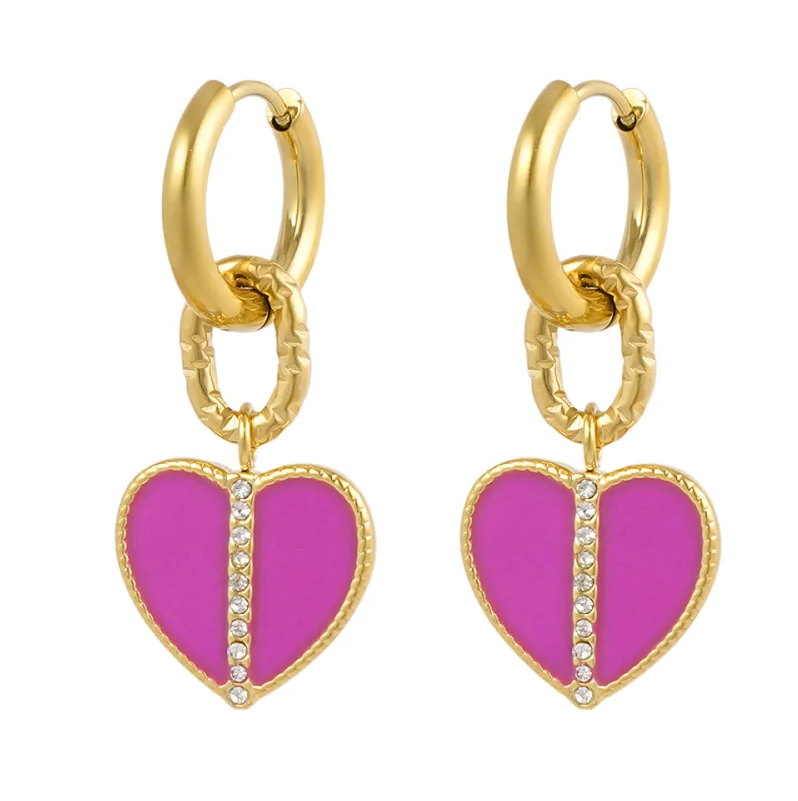 Oorbellen Dancing Dare goud roze
