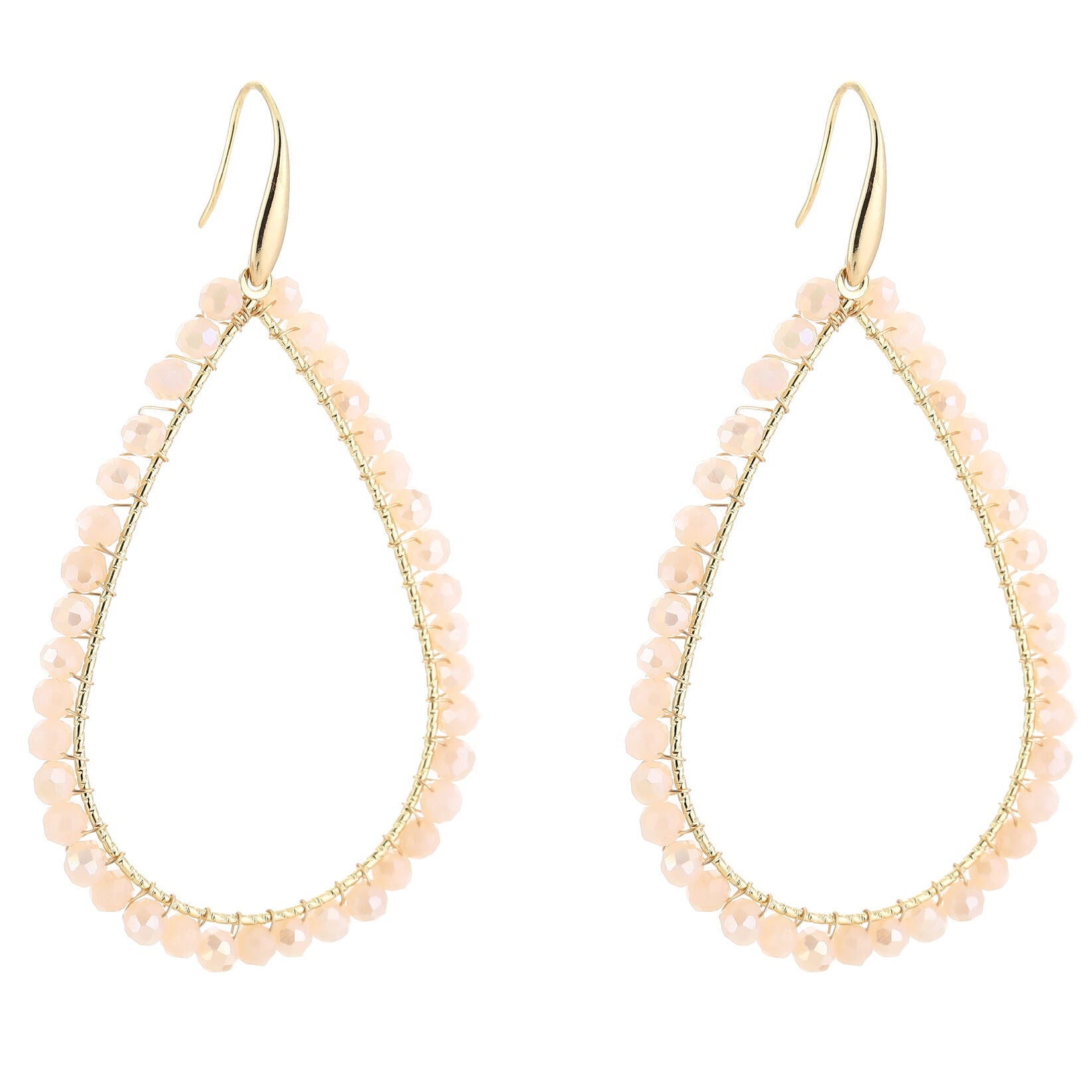 Oorbellen Druppel goud beige