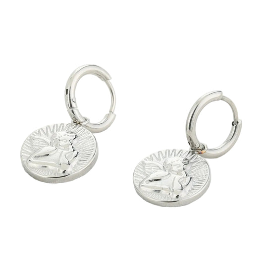 Oorbellen Engeltje zilver