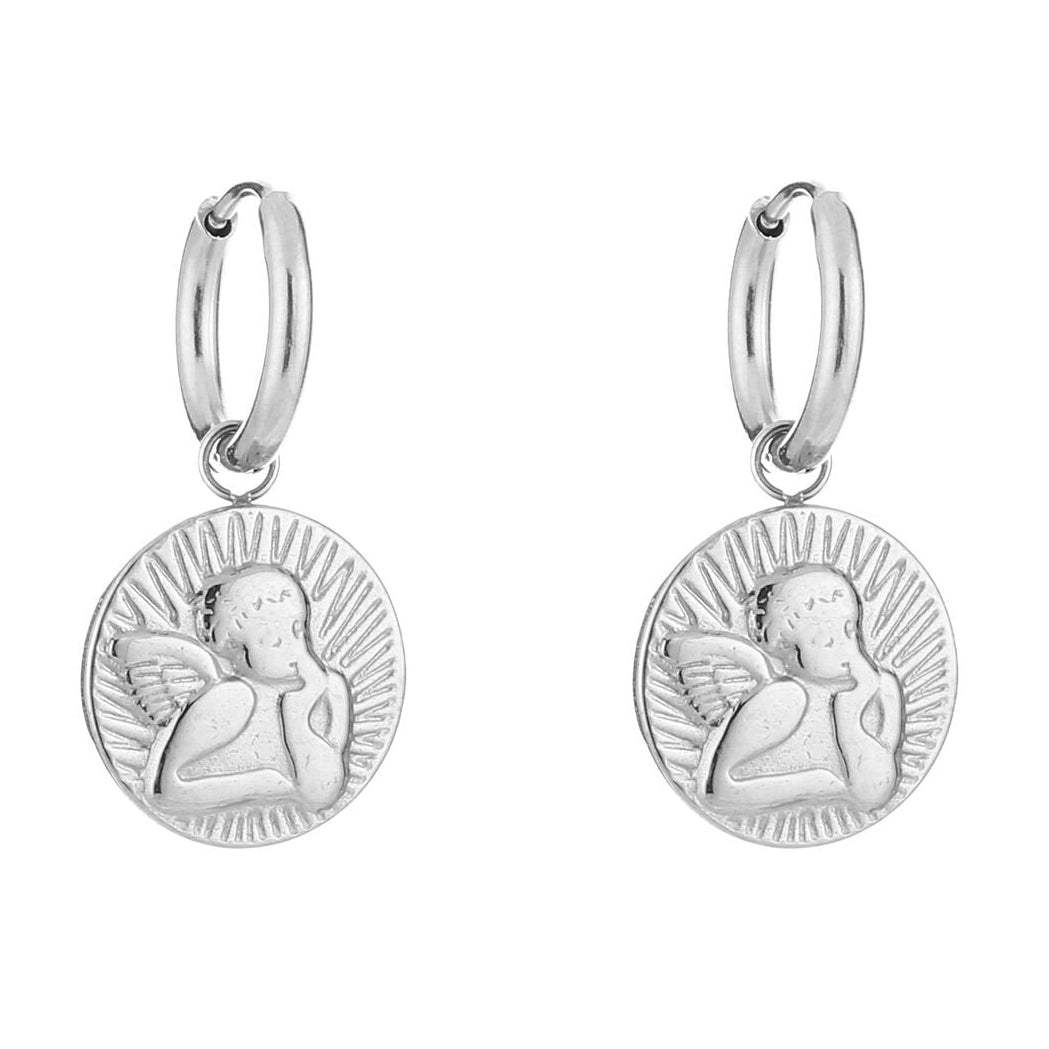 Oorbellen Engeltje zilver voorbeeld