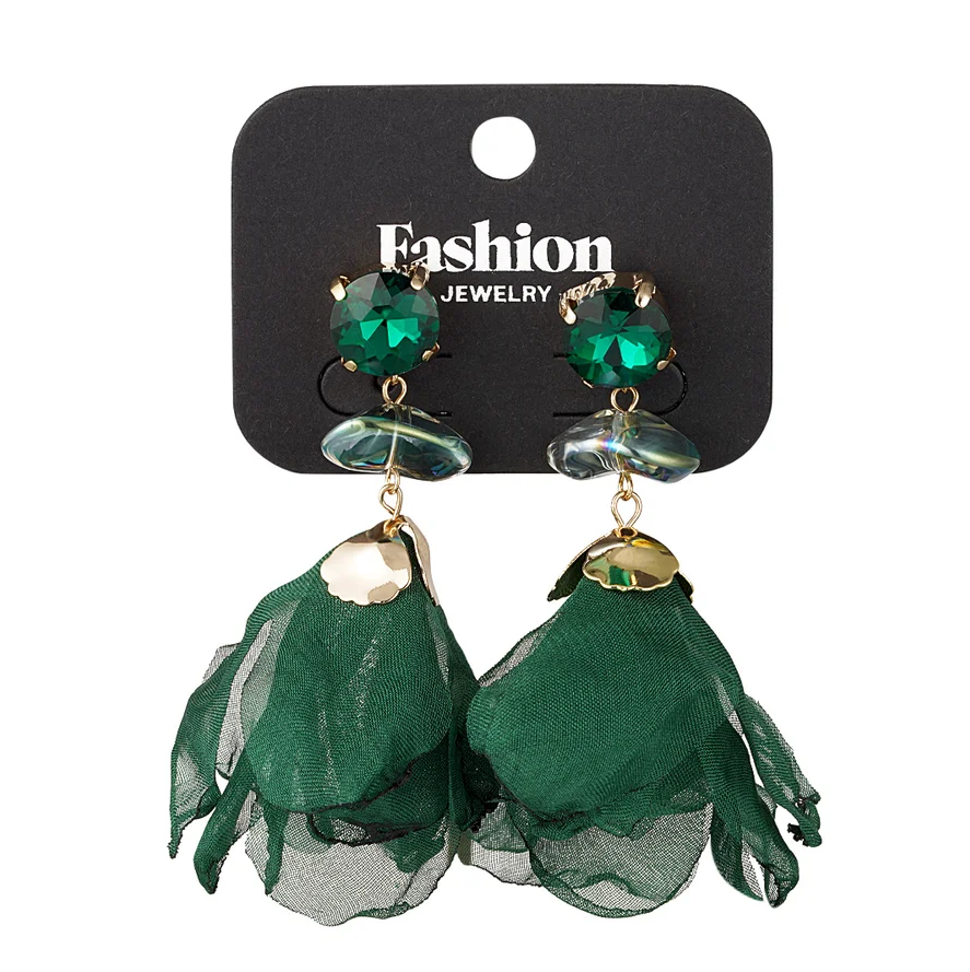 Oorbellen Fall Rose goud groen verpakking