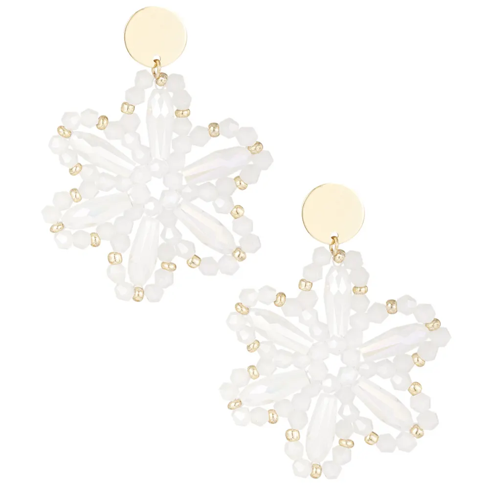 Oorbellen Floral Dreams goud wit
