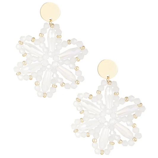 Oorbellen Floral Dreams goud wit