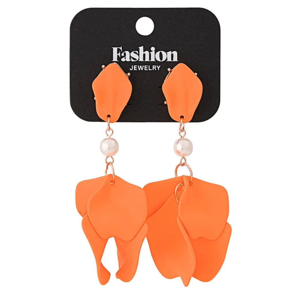 Oorbellen Fuchsia Haze goud oranje verpakking