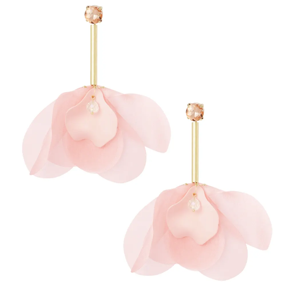 Oorbellen Happy Days goud babyroze