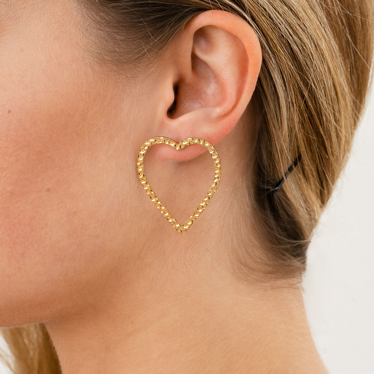 Oorbellen Hart XL goud model