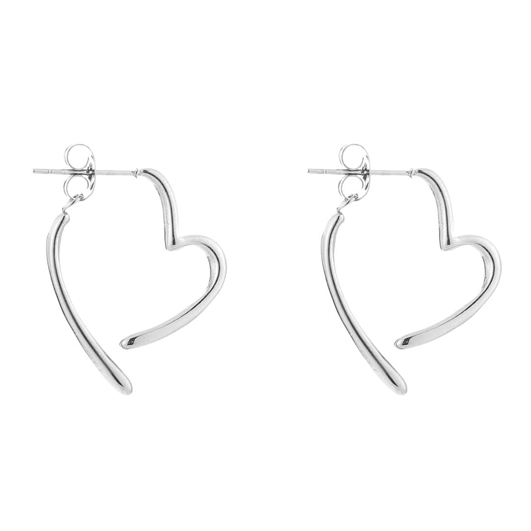 Oorbellen Hart zilver