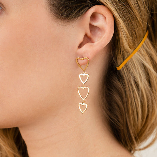 Oorbellen Hartjes goud model