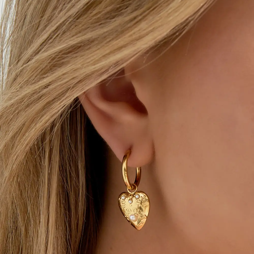 Oorbellen J'adore Parels goud detail