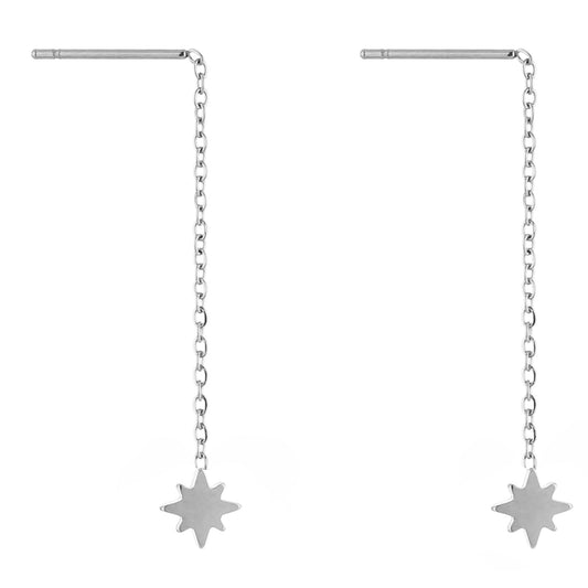 Oorbellen Ketting Morgenster zilver
