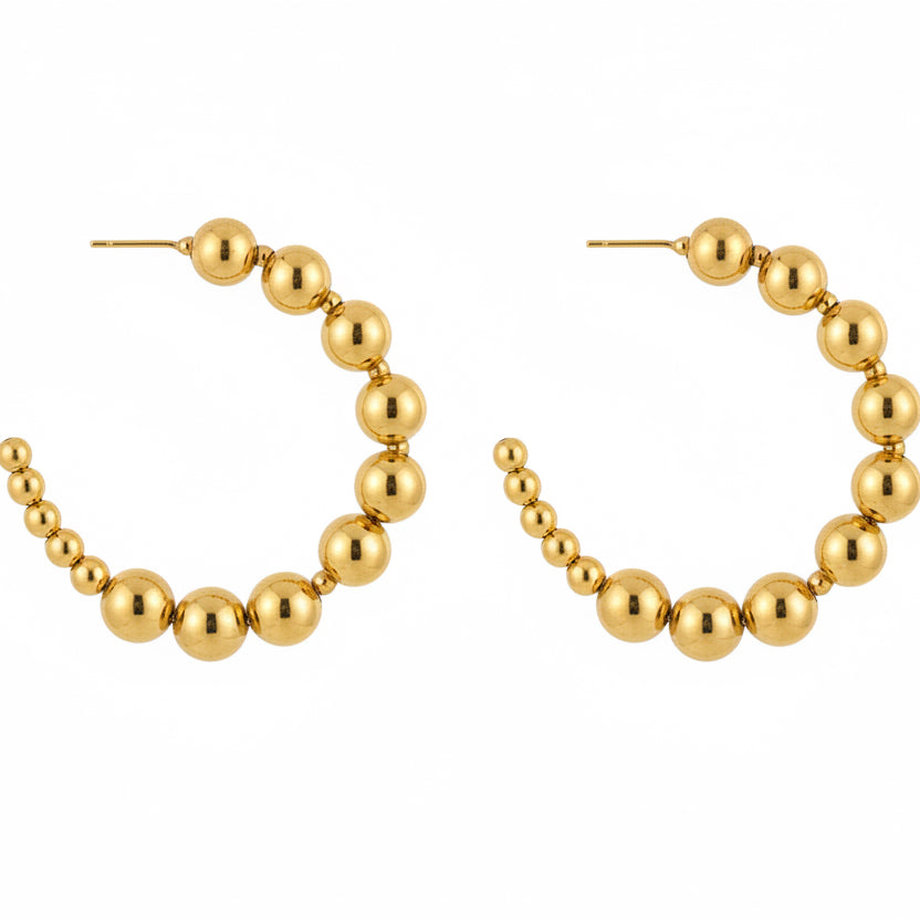 Oorbellen Kralen Dots goud