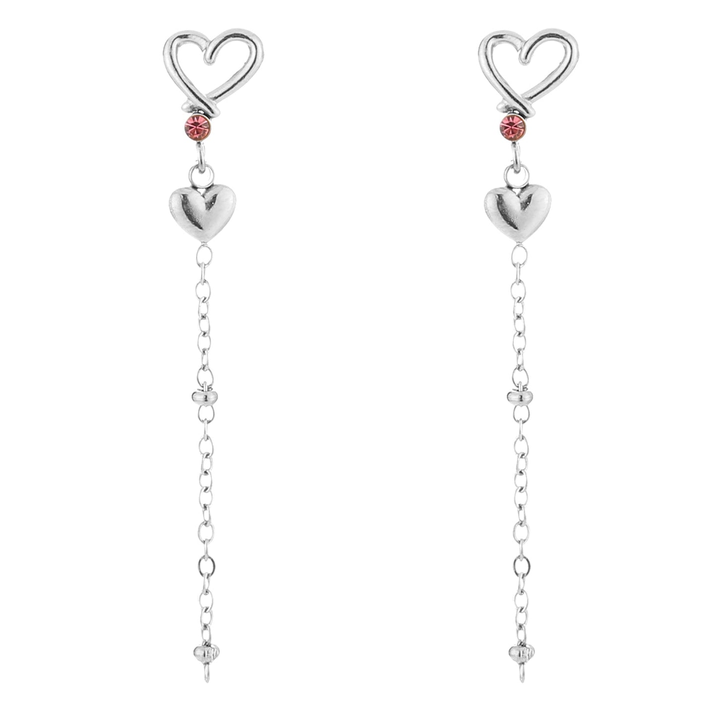 Oorbellen Love zilver