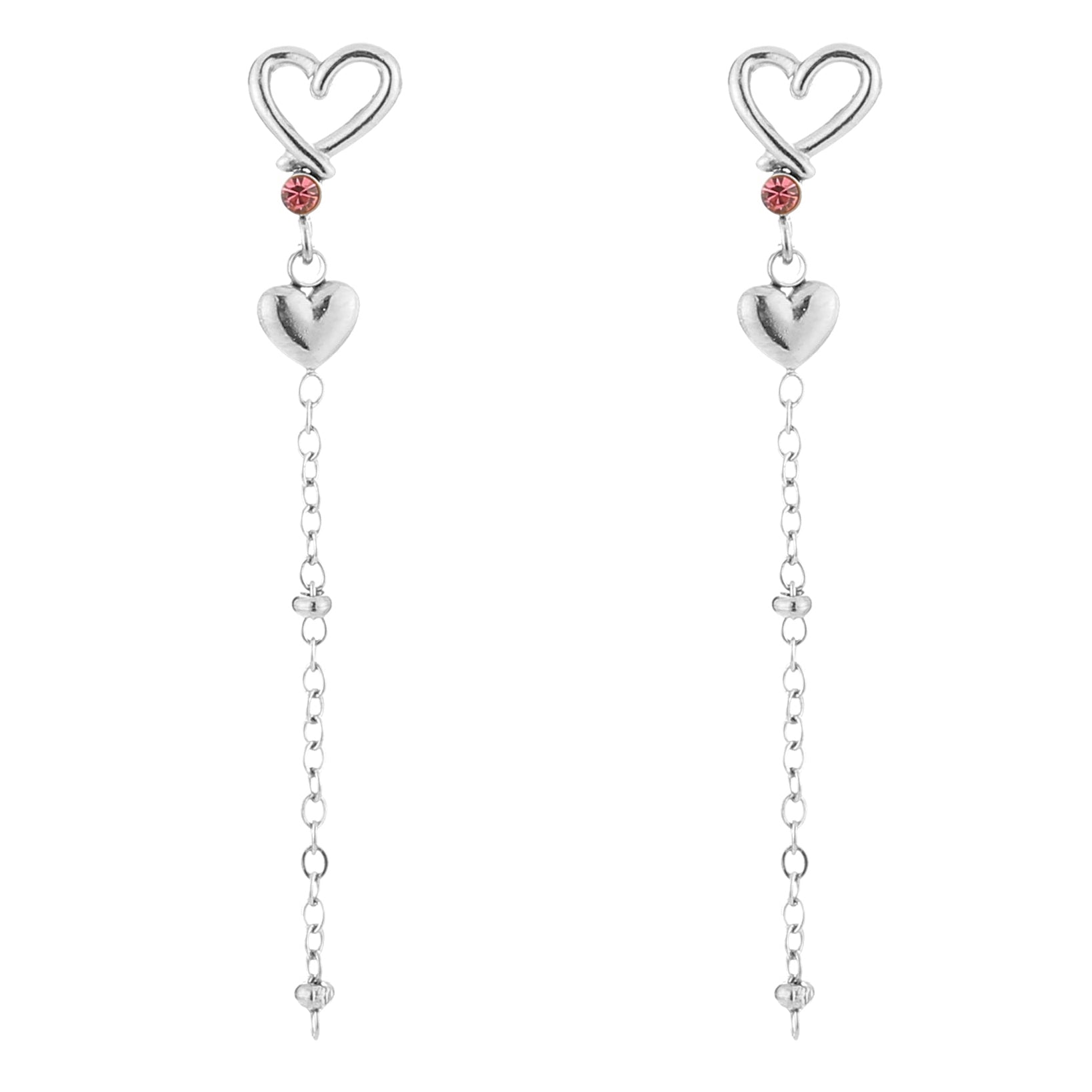 Oorbellen Love zilver