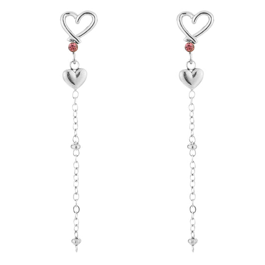 Oorbellen Love zilver