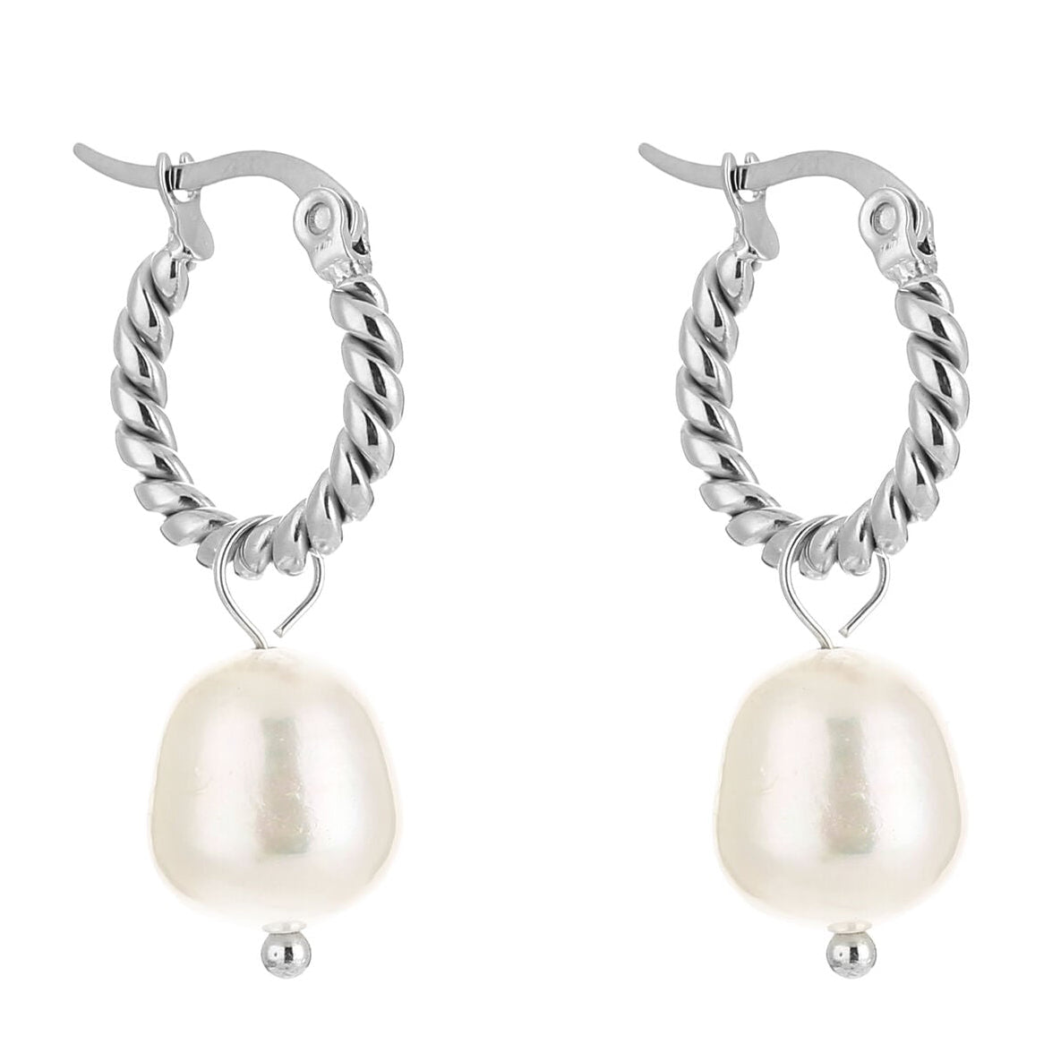 Oorbellen Parel zilver