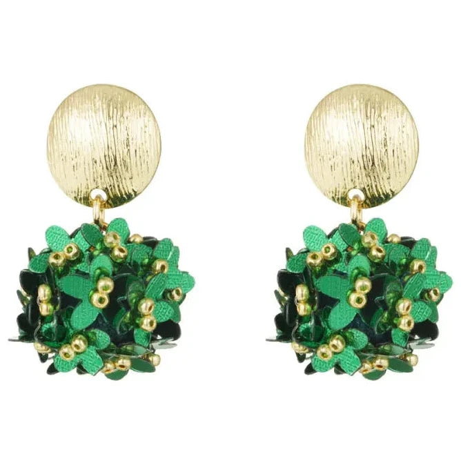 Oorbellen Pop of Colour goud groen