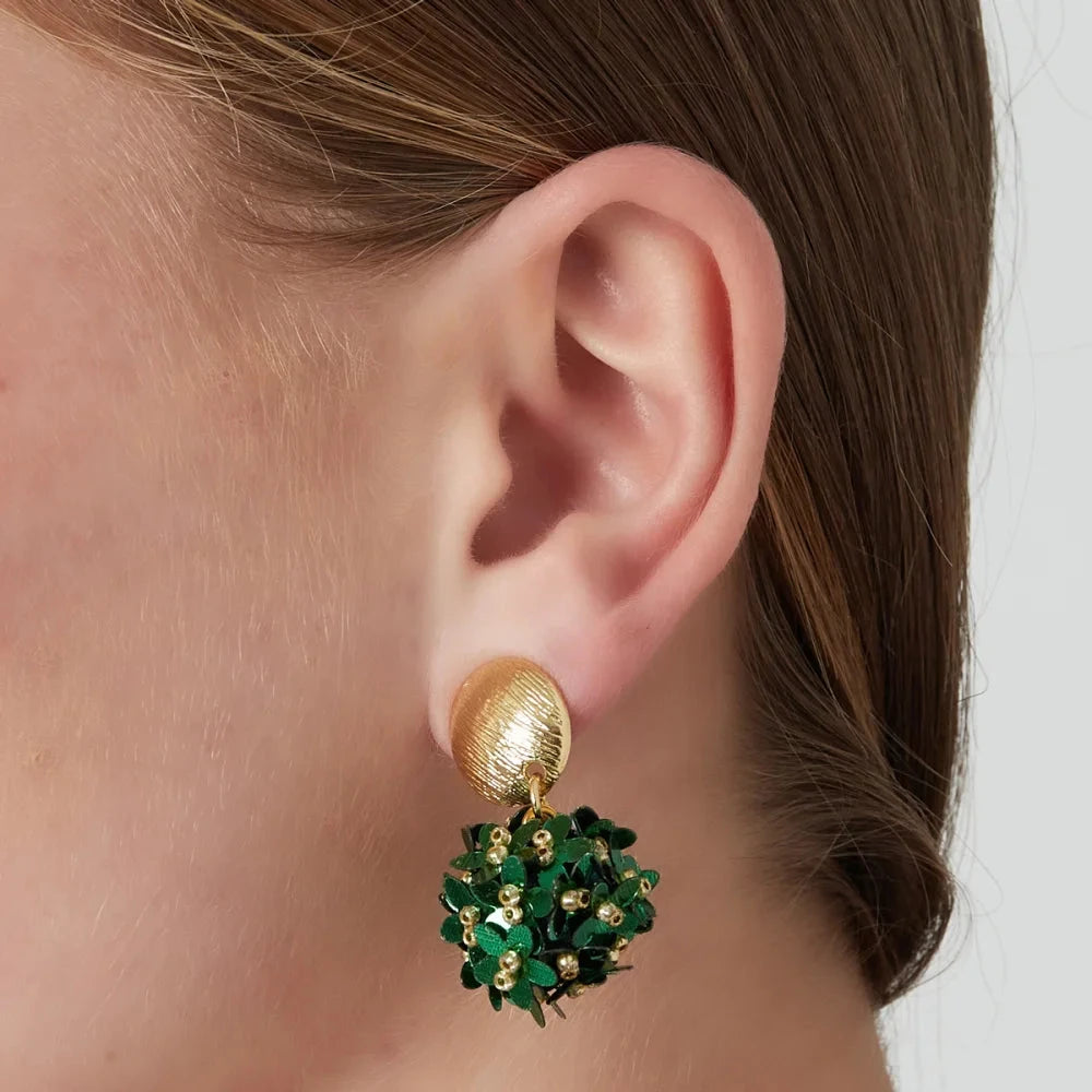 Oorbellen Pop of Colour goud groen sfeer