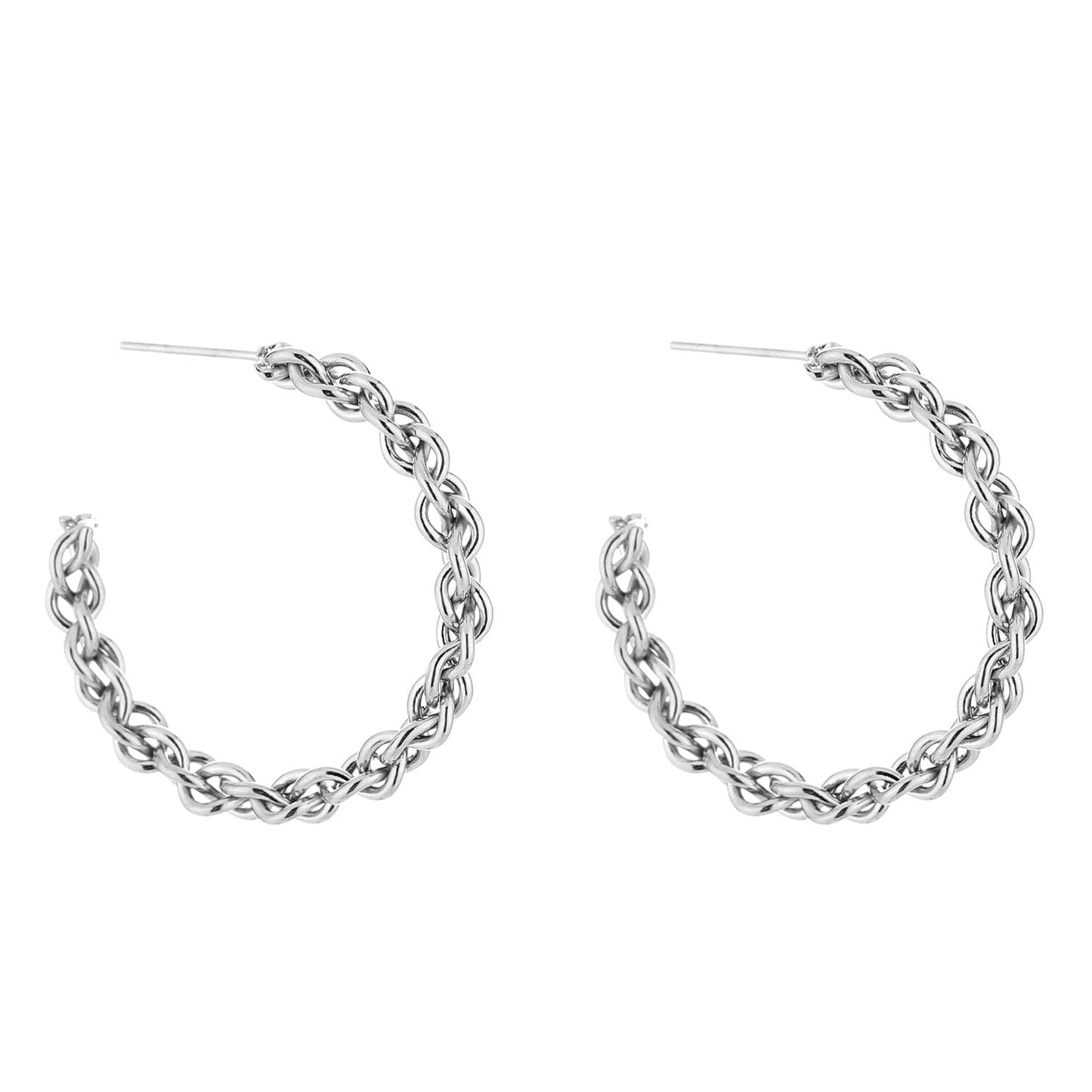 Oorbellen Schakel zilver L