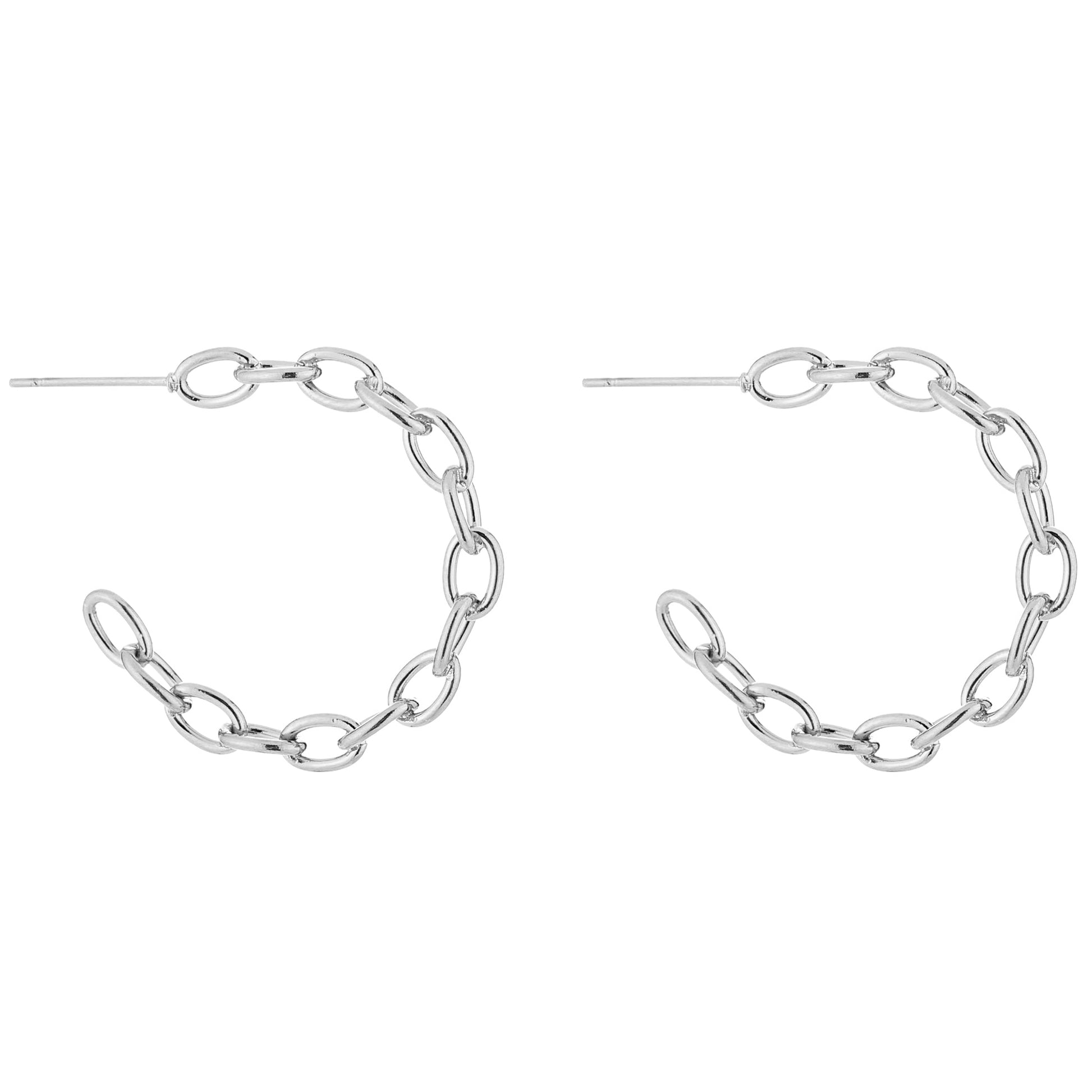 Oorbellen Schakel zilver M