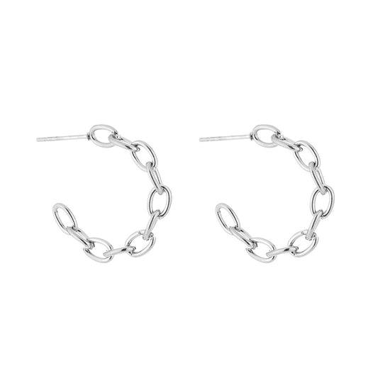 Oorbellen Schakel zilver S