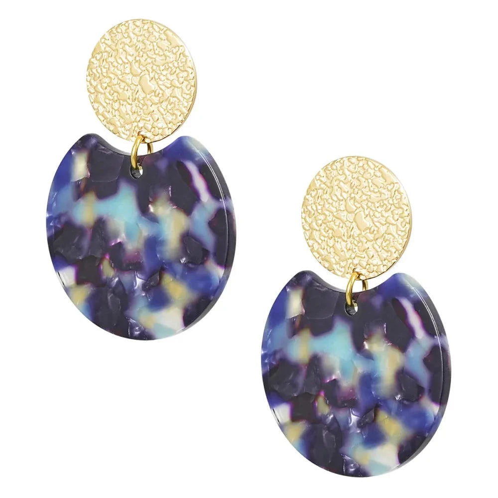 Oorbellen Statement Gekleurd goud blauw