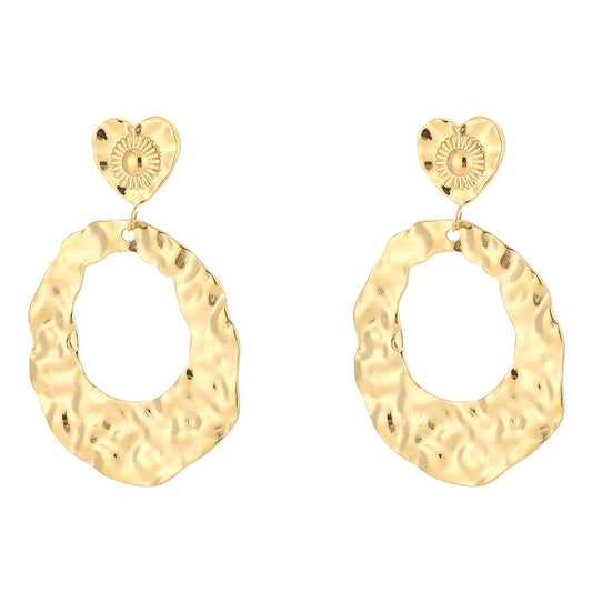 Oorbellen Statement Relief goud