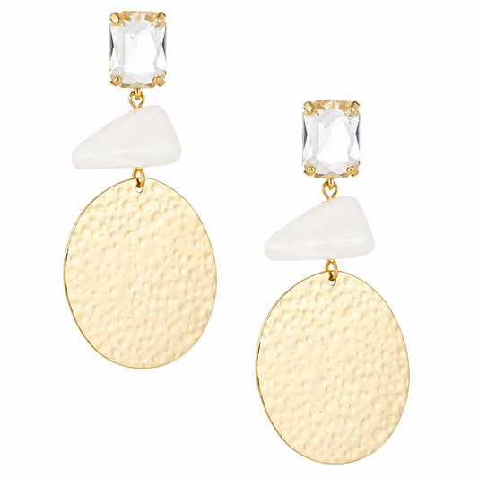 Oorbellen Statement Strandvibe goud wit