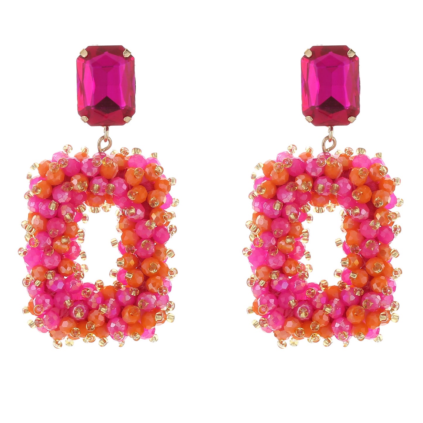Oorbellen Statement fuchsia