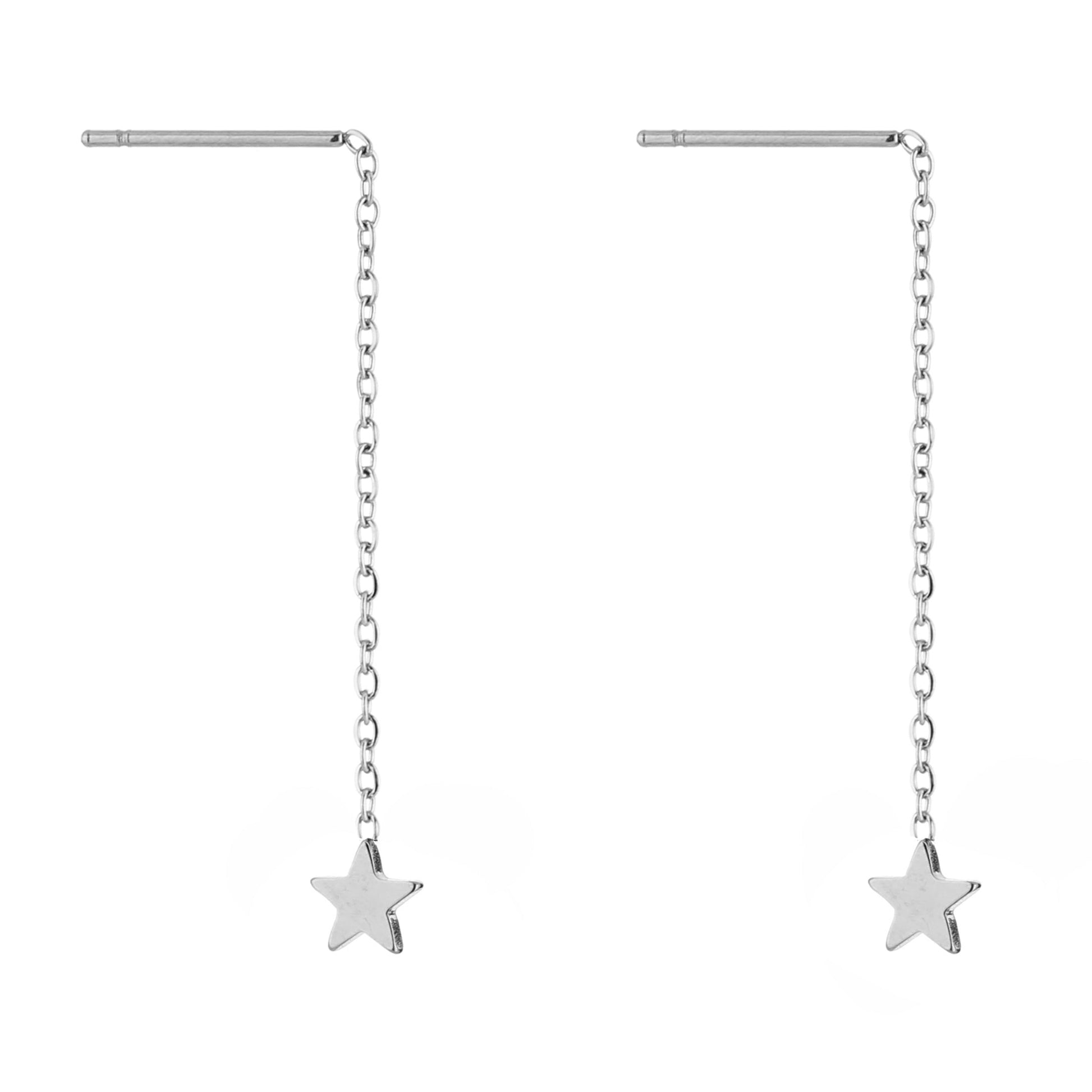 Oorbellen Ster zilver