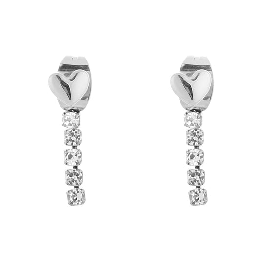 Oorbellen Strass zilver
