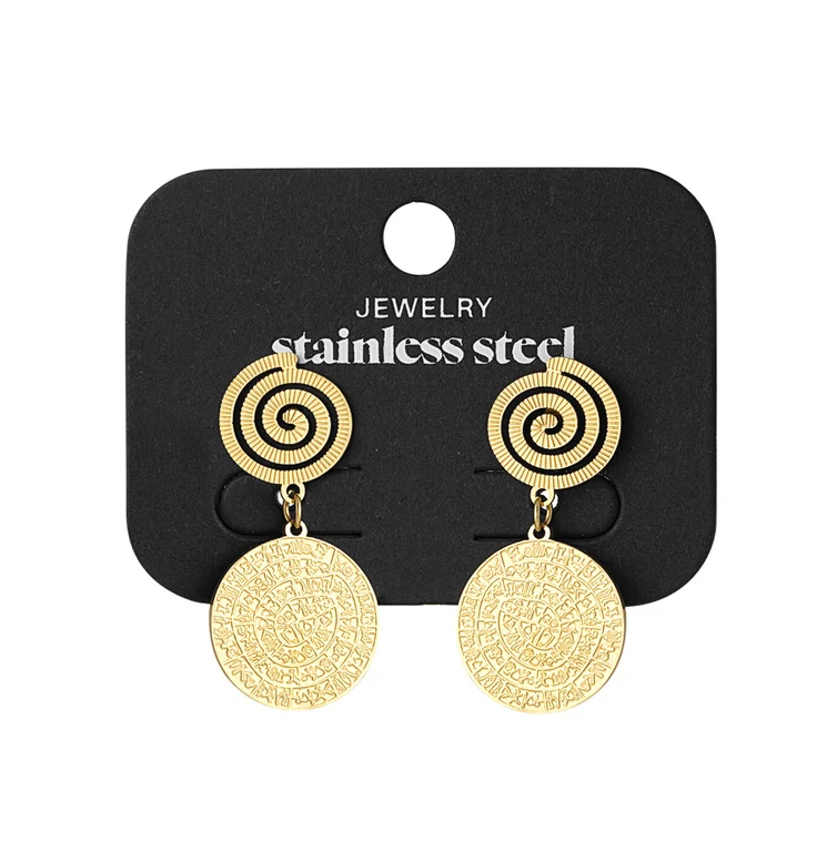 Oorbellen Swirl goud verpakking