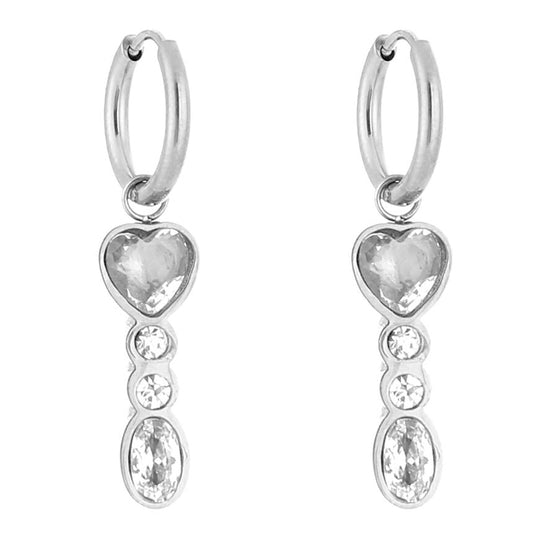 Oorbellen Zirkonia zilver