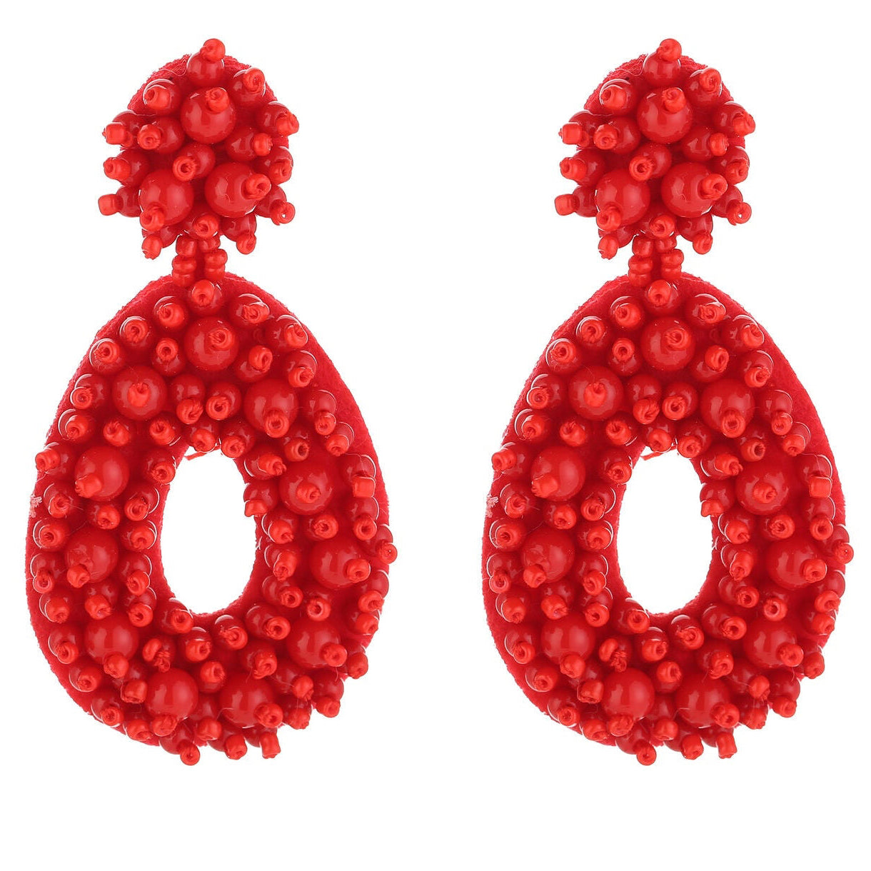 Oorbellen Zomerse Kralen rood