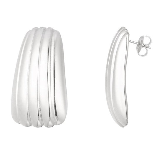 Oorbellen streep zilver