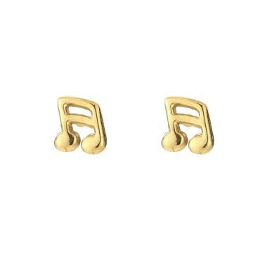 Oorstekers Music Key goud voorkant