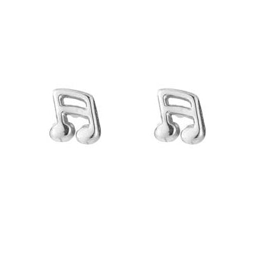 Oorstekers Music Key zilver