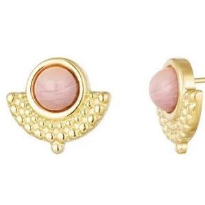 Oorstekers Vintage poederroze