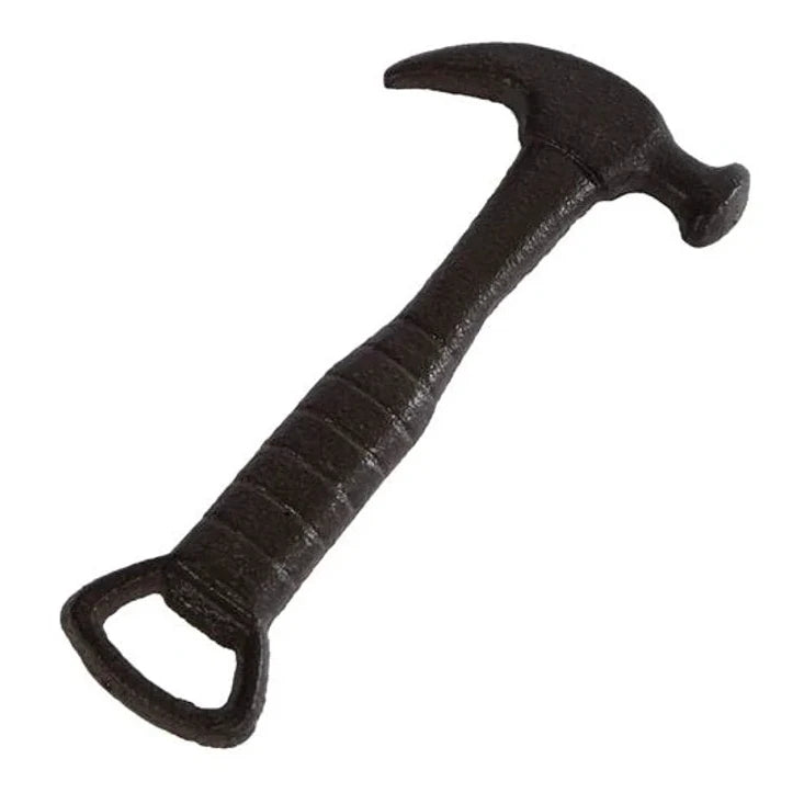 Opener Hamer gietzijzer bruin 18x9x1cm