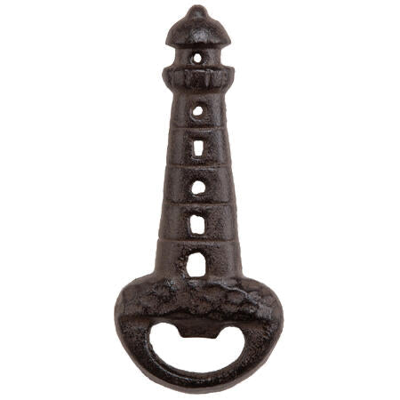 Opener Vuurtoren gietzijzer bruin 13x6x1cm