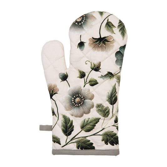 Ovenwant Bloemen beige groen 30x18cm