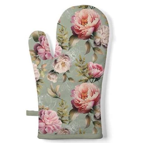 Ovenwant Peonies Katoen groen 30x18cm