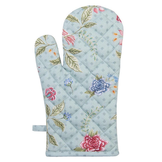 Ovenwant Bloemen blauw groen 30x18cm