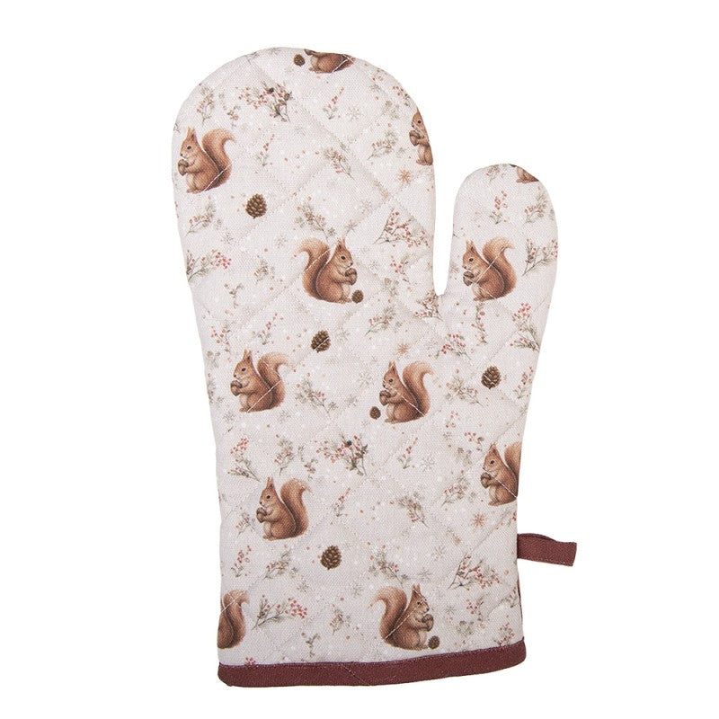 Ovenwant Eekhoorn beige 30x18cm achterkant