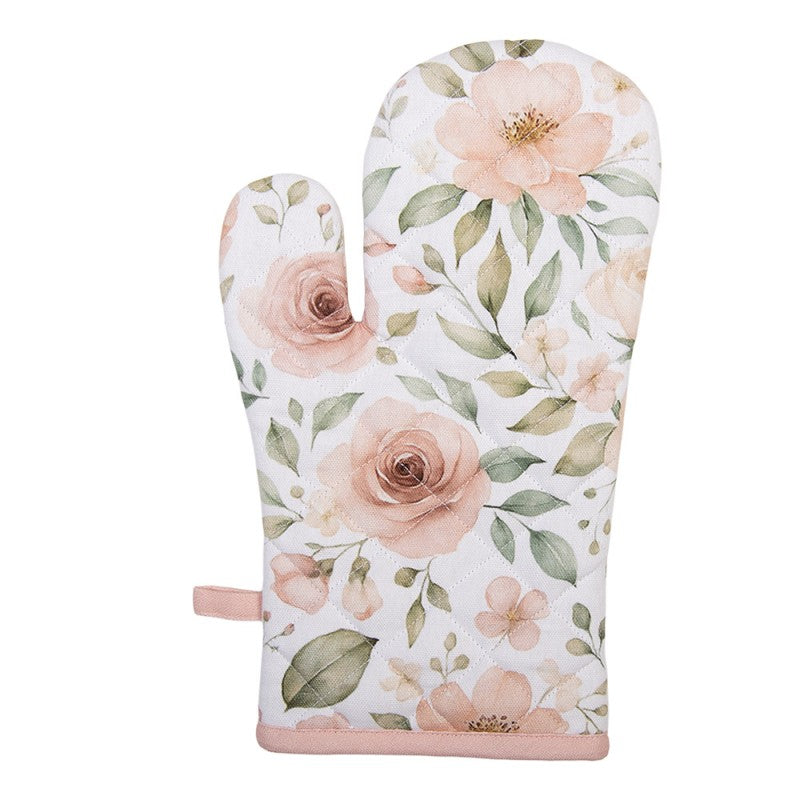 Ovenwant Roosjes wit roze 30x18cm