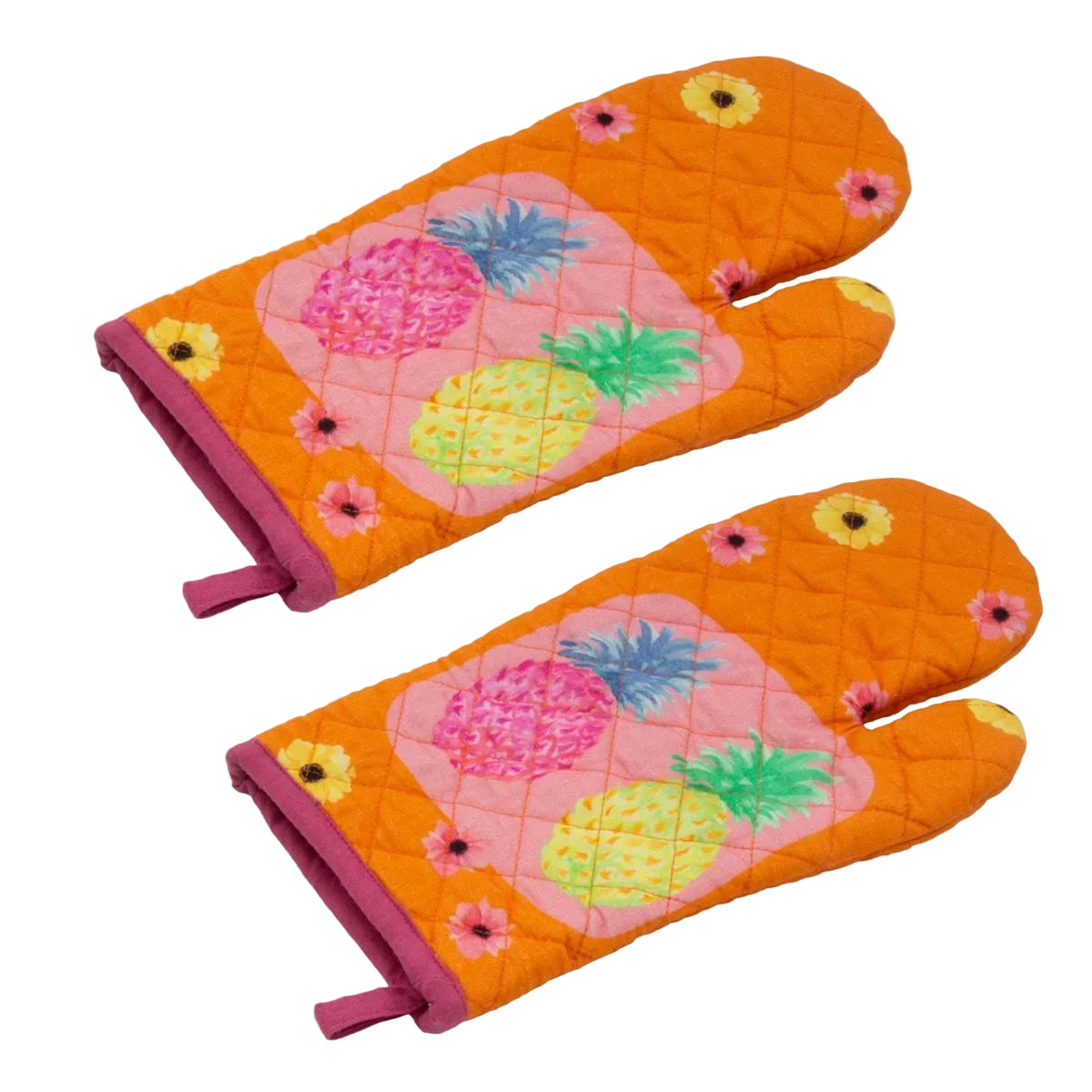 Ovenwanten set-van-2 Pineapple 30x18cm