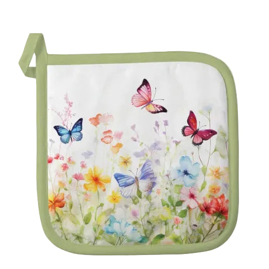 Pannenlap Butterflies in Field wit multi 20x20cm