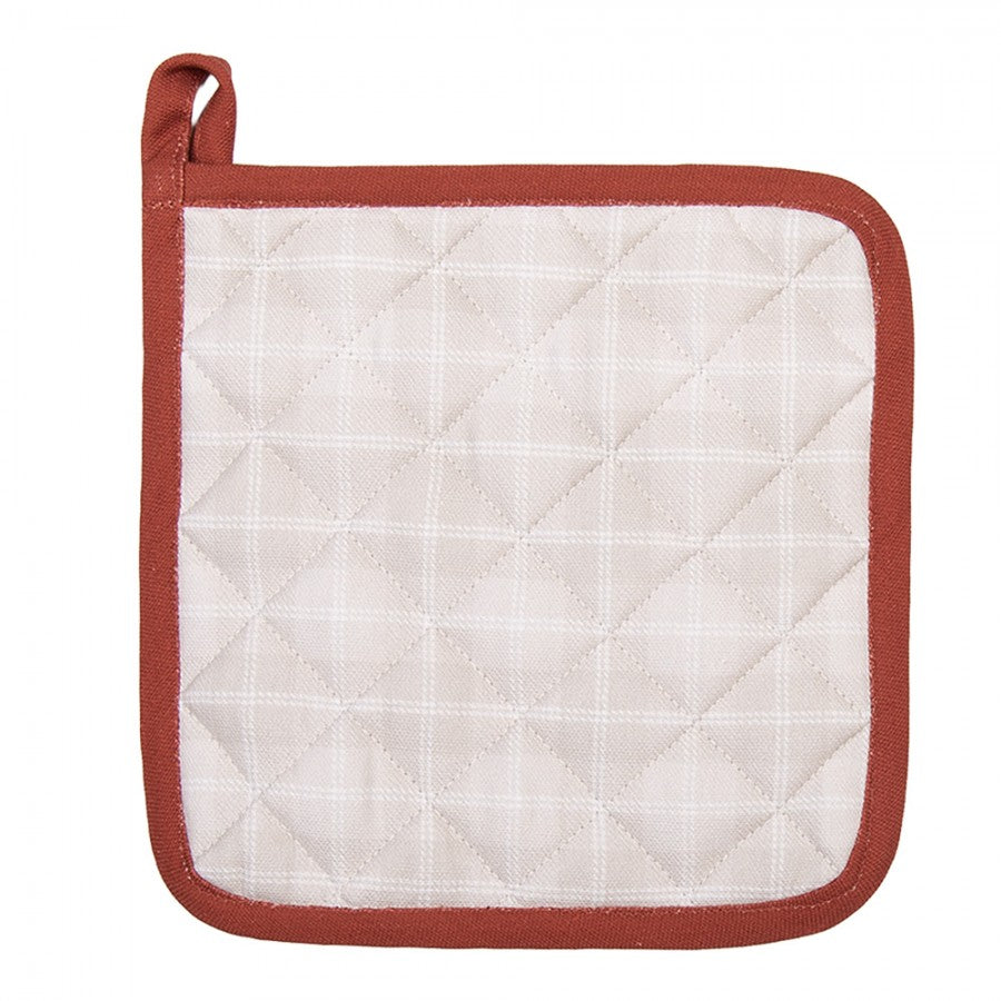 Pannenlap Herfst beige 20x20cm achterkant