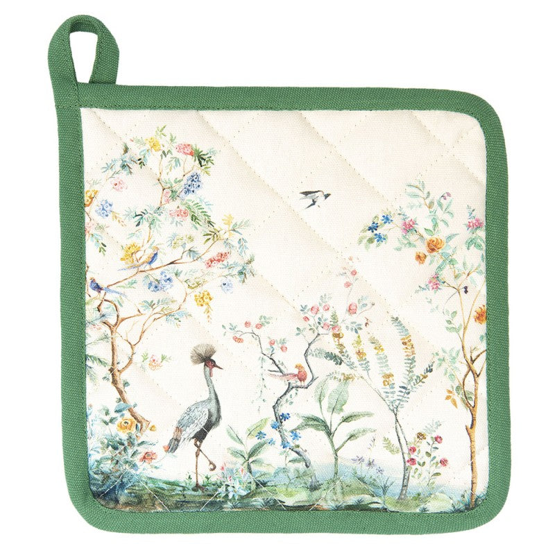 Pannenlap Tropisch beige 20x20cm achterkant